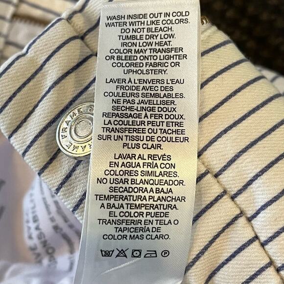 FRAME LE CROP MINI BOOT PINSTRIPE‎ JEANS IN COBALT MULTI NWT WOMEN'S SIZE 25 - Picture 16 of 16